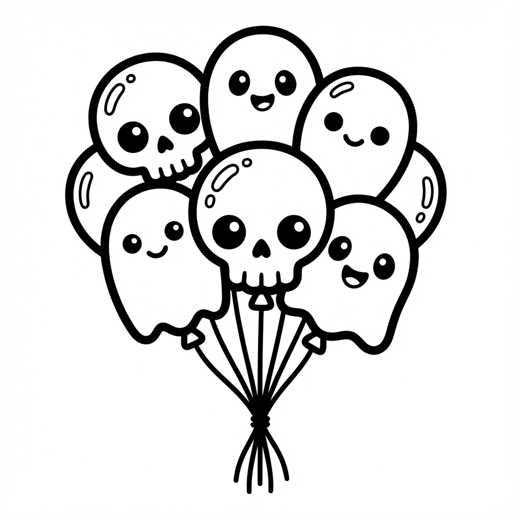 Eau de Zombie perfume bottle, designed as simple thick line art and bold line coloring pages.
